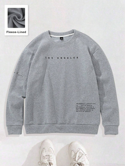 Manfinity Homme Men Slogan Graphic Sweatshirt