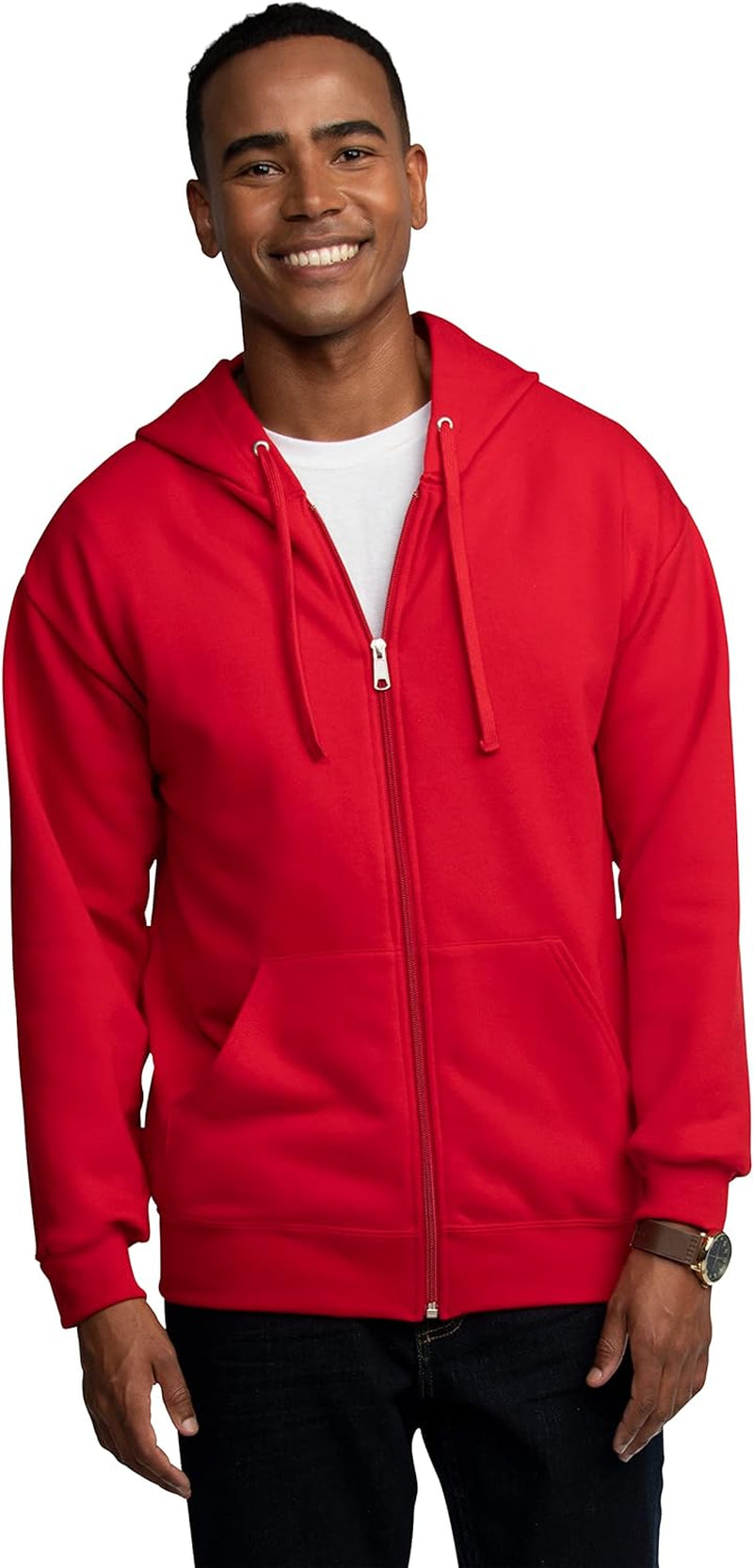 Men'S Eversoft Fleece Hoodies, Moisture Wicking & Breathable, Full Zip Hooded Sweatshirt