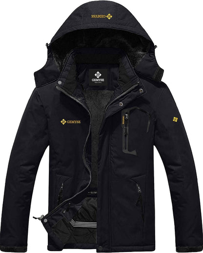 Men'S Mountain Waterproof Ski Snow Jacket Winter Windproof Rain Jacket