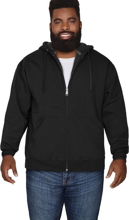 Men'S Eversoft Fleece Hoodies, Moisture Wicking & Breathable, Full Zip Hooded Sweatshirt