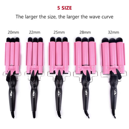 Professional Hair Curling Iron Ceramic Triple Barrel Hair Curler Irons Hair Wave Waver Styling Tools Hair Styler Wand