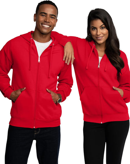 Men'S Eversoft Fleece Hoodies, Moisture Wicking & Breathable, Full Zip Hooded Sweatshirt