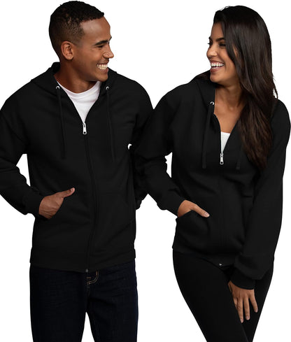 Men'S Eversoft Fleece Hoodies, Moisture Wicking & Breathable, Full Zip Hooded Sweatshirt