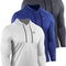 Men'S 3 Pack Mesh Running Shirt Long Sleeve Workout Athletic Shirts with Hoods,5095,White/Grey/Blue,3Xl